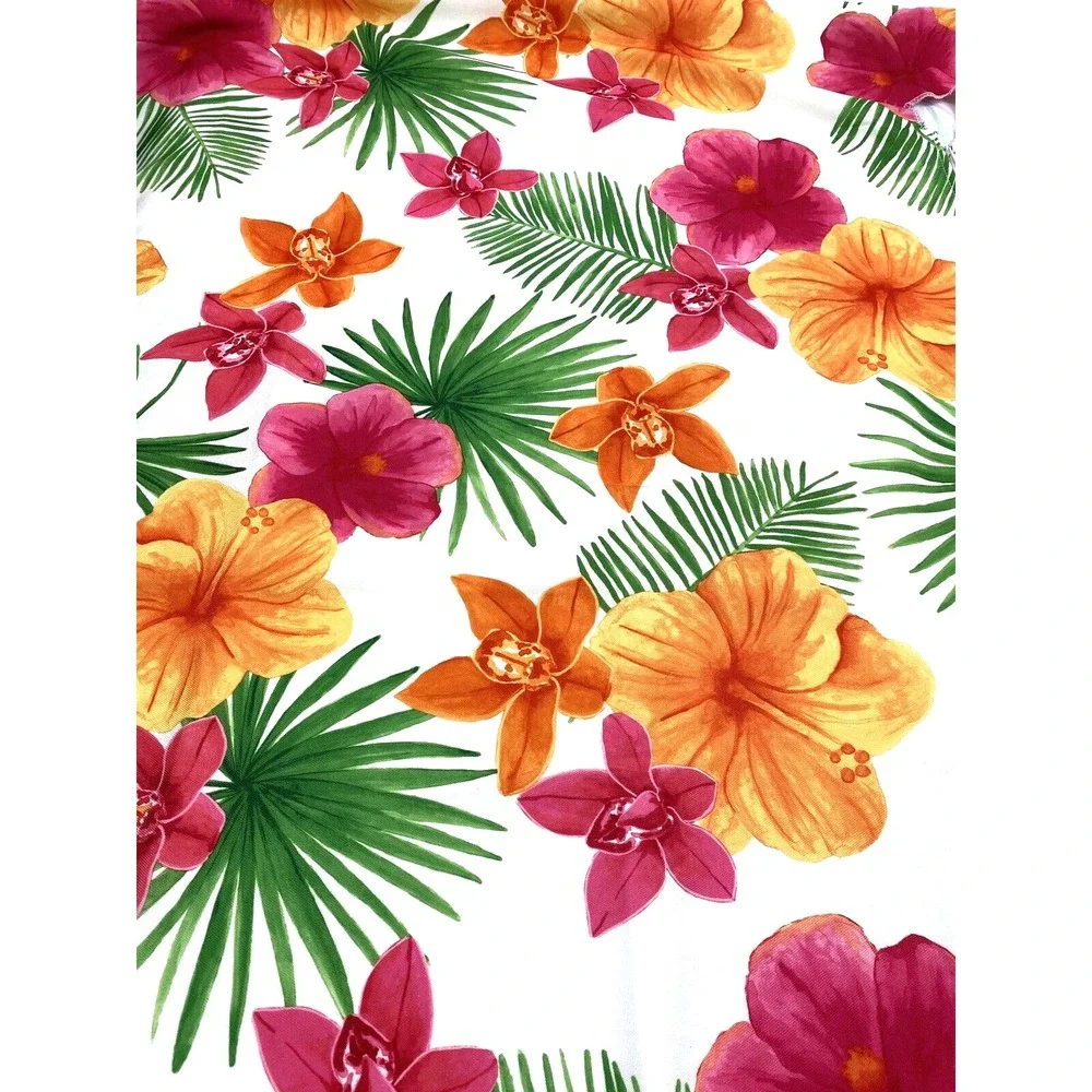 Tablecloth Tropical 60x84 Umbrella Indoor Outdoor Polyester Washable by Sonoma